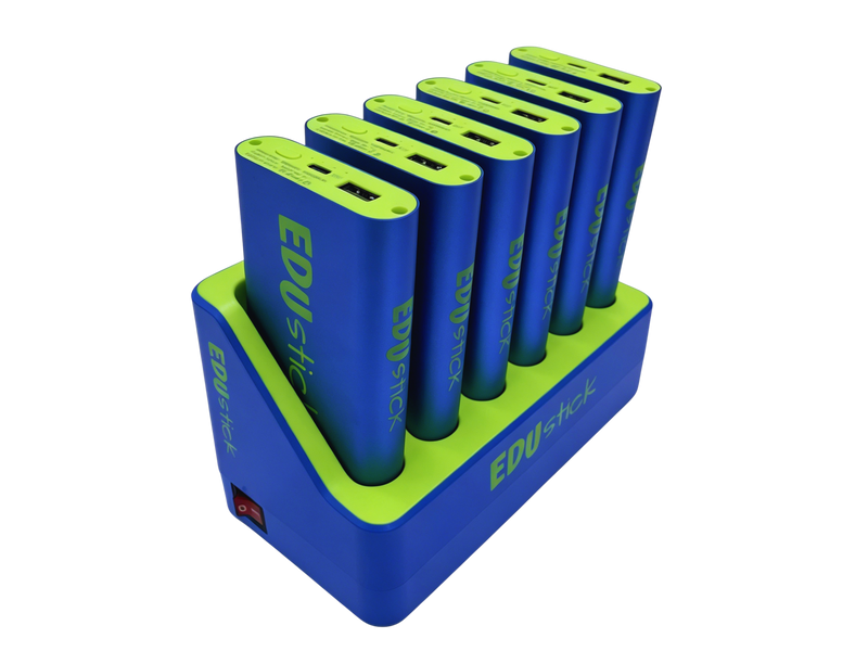 EDUstick Classroom powerbank set (Blue/Lime)