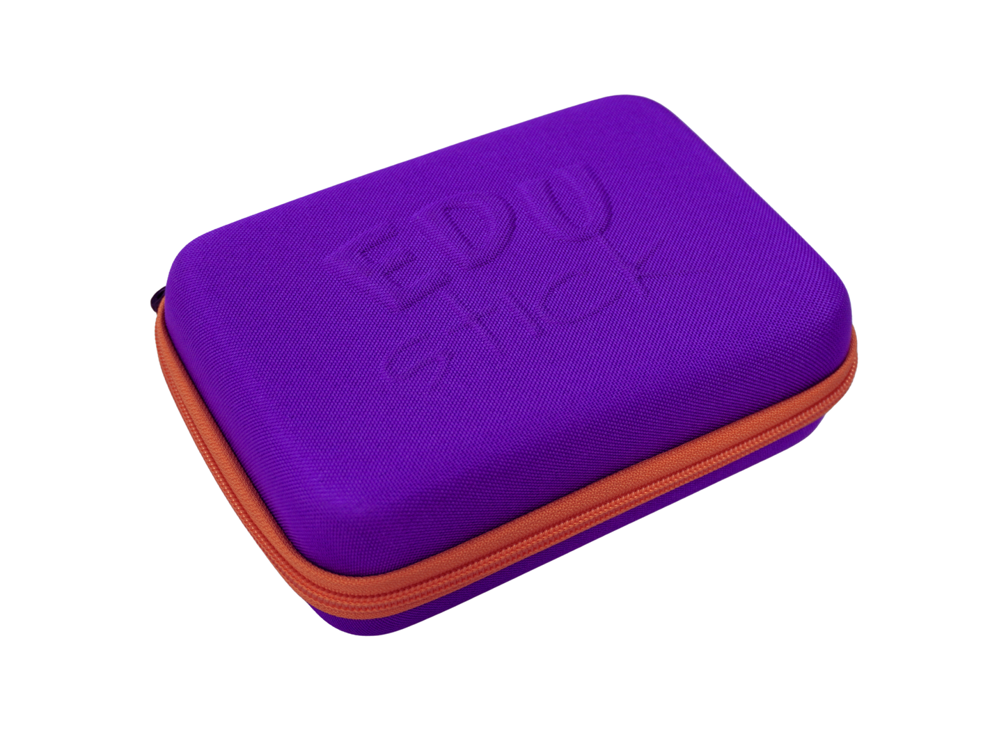 EDUstick Case (Purple/Orange)  - EVA hard-shell Oxford fabric case – wipe-clean compact case for school bag