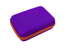 EDUstick Case (Purple/Orange)  - EVA hard-shell Oxford fabric case – wipe-clean compact case for school bag