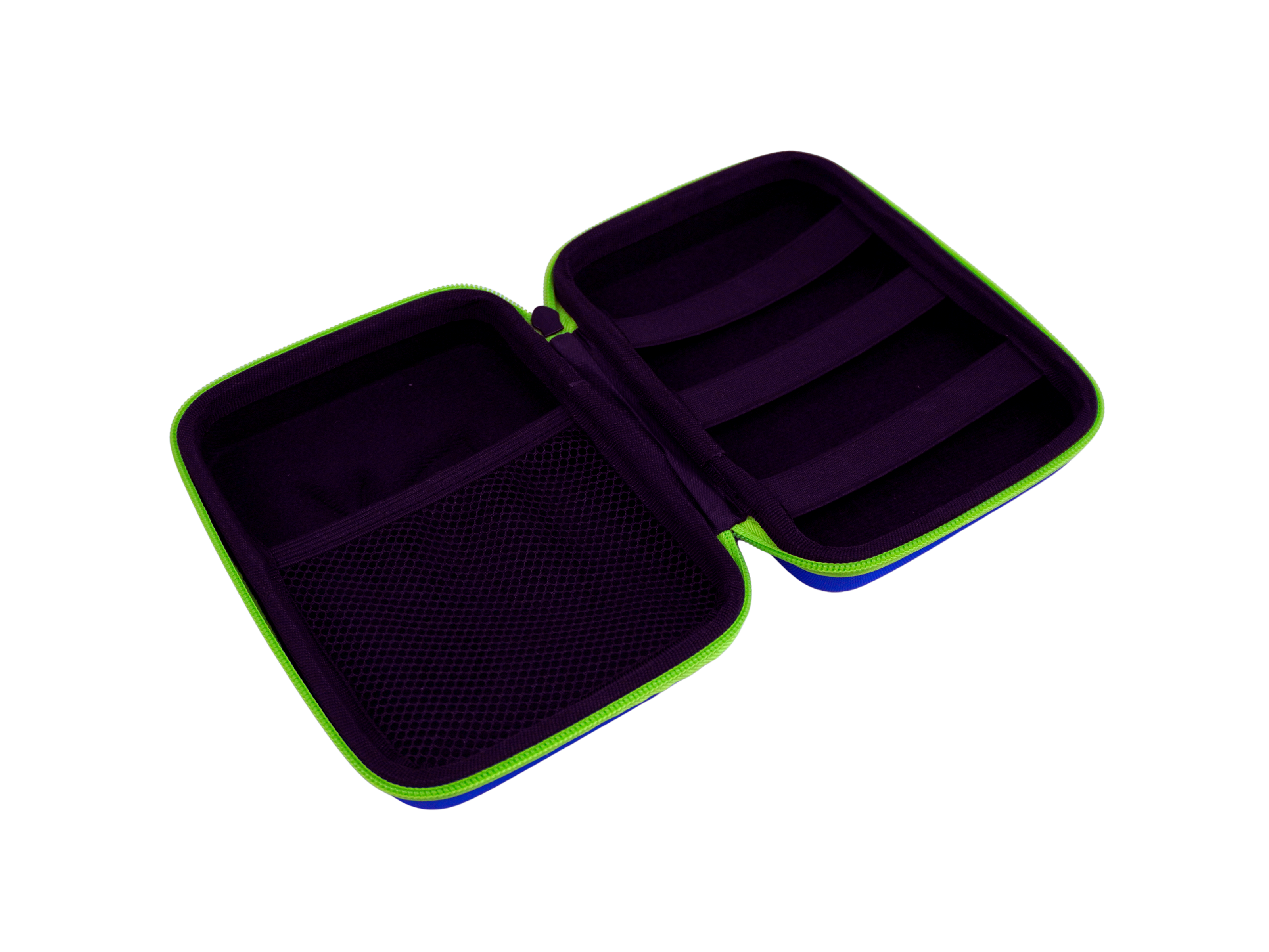 EDUstick Case (Blue/Lime) - EVA hard-shell Oxford fabric case – soft-touch interior with elastic band