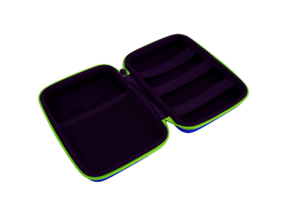 EDUstick Case (Blue/Lime) - EVA hard-shell Oxford fabric case – soft-touch interior with elastic band