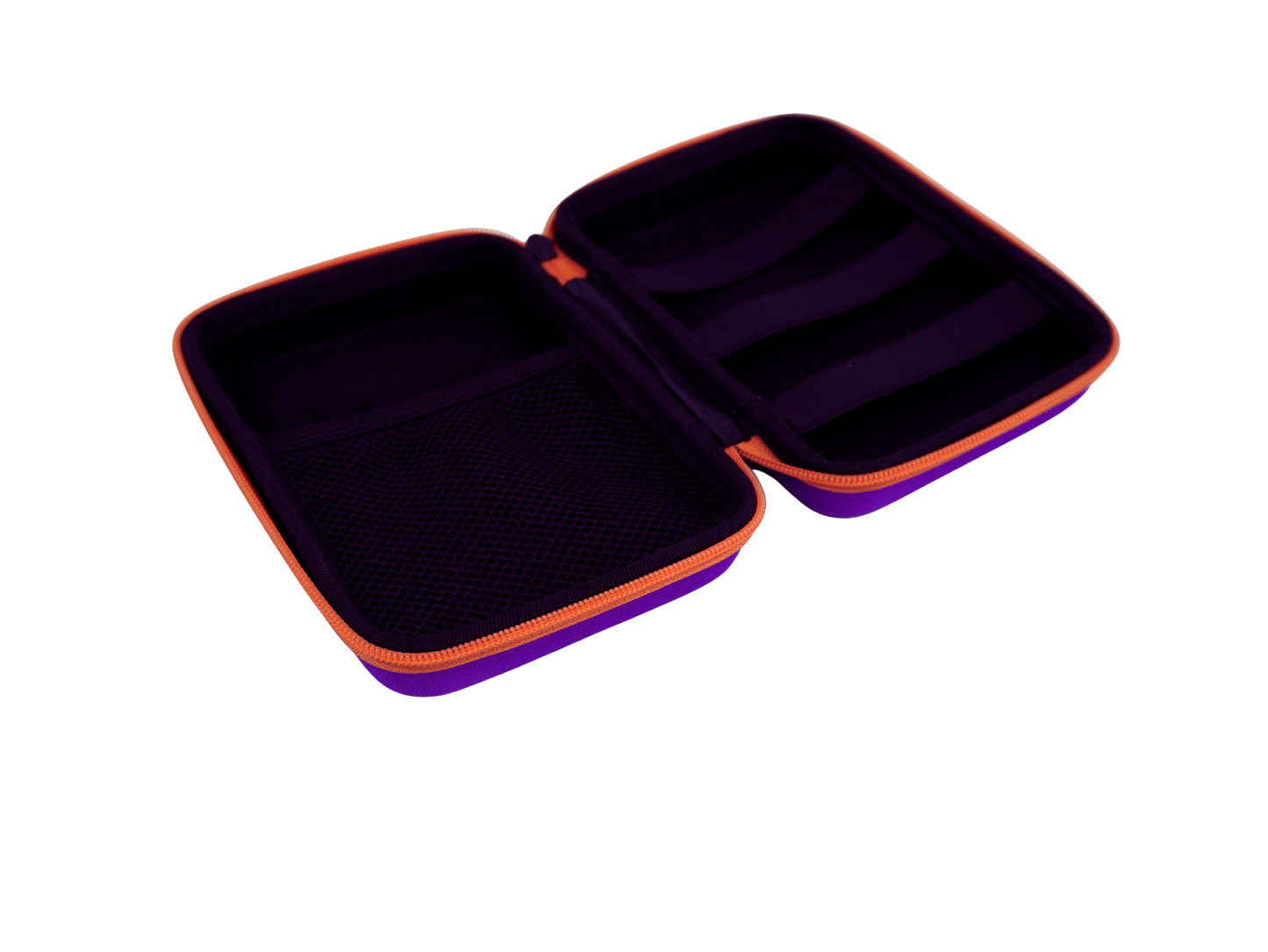 EDUstick Case (Purple/Orange) - EVA hard-shell Oxford fabric case – soft-touch interior with elastic band