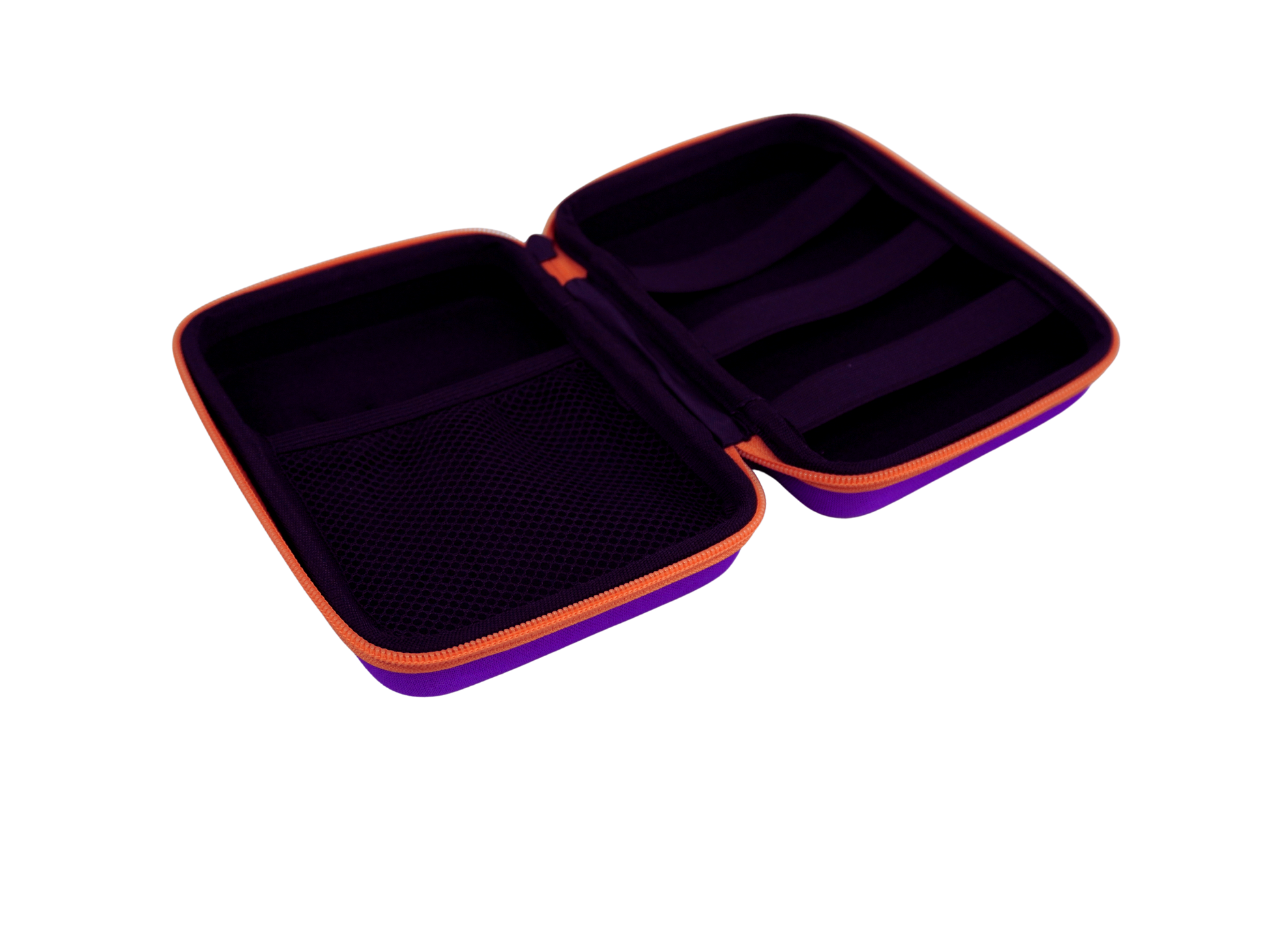 EDUstick Case (Purple/Orange) - EVA hard-shell Oxford fabric case – soft-touch interior with elastic band