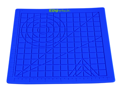 EDUstick silicone mat (Blue/Lime) - heat-resistant non-stick silicone work mat for 3D pen