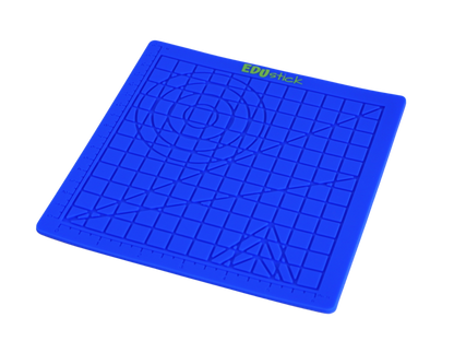 EDUstick silicone mat (Blue/Lime) - silicone mat with grid and template patterns for 3D pen drawing