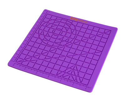 EDUstick silicone mat (Purple/Orange) – silicone mat with grid and template patterns for 3D pen drawing