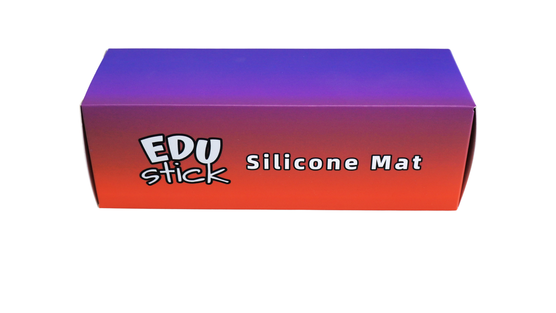 EDUstick silicone mat box (Purple/Orange) – wipe-clean rollable silicone mat packaging for 3D pen