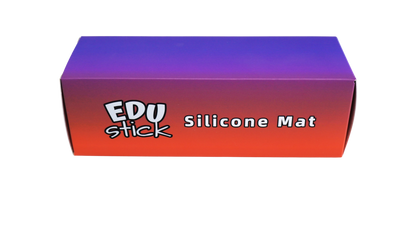 EDUstick silicone mat box (Purple/Orange) – wipe-clean rollable silicone mat packaging for 3D pen
